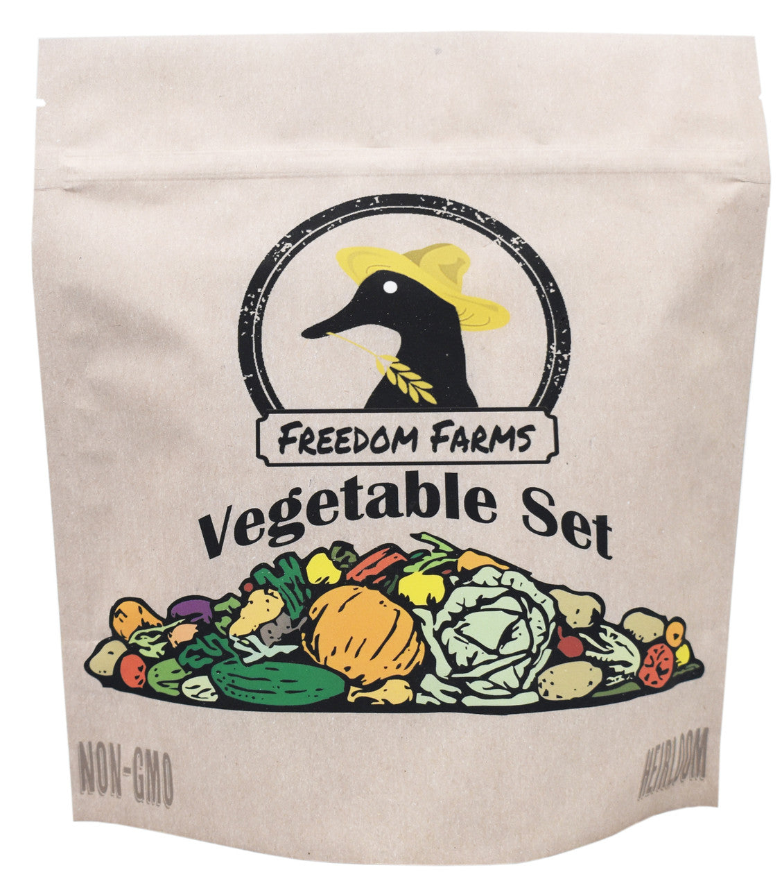Set of 40 Assorted Vegetable Packets with Beginners Growing Guide & Mylar Storage Bag | Non-GMO | Heirloom