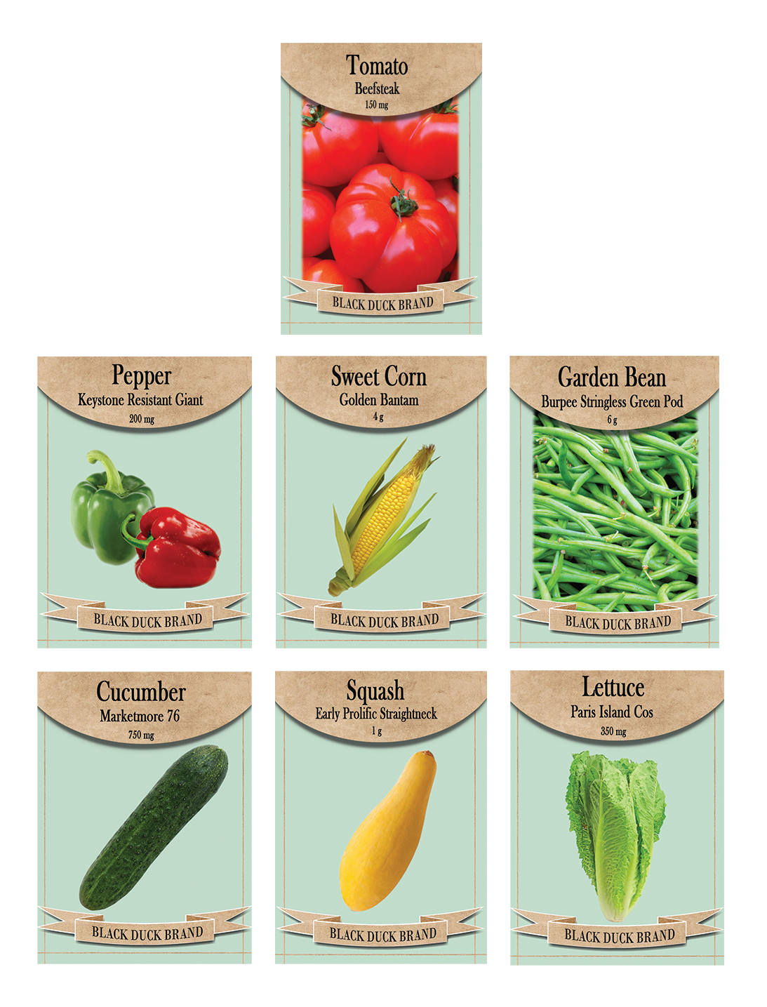 American Heirloom Garden Set – 7 Classic Backyard Crops | Grow Corn, Tomatoes, Beans, Squash & More