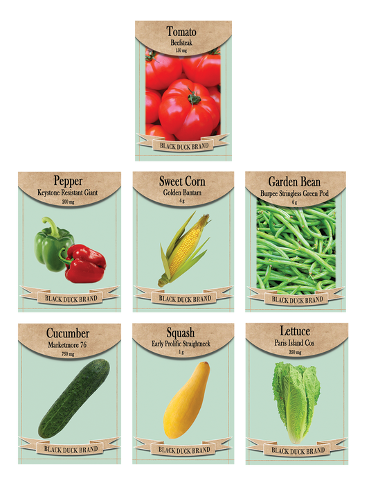 American Heirloom Garden Set – 7 Classic Backyard Crops | Grow Corn, Tomatoes, Beans, Squash & More
