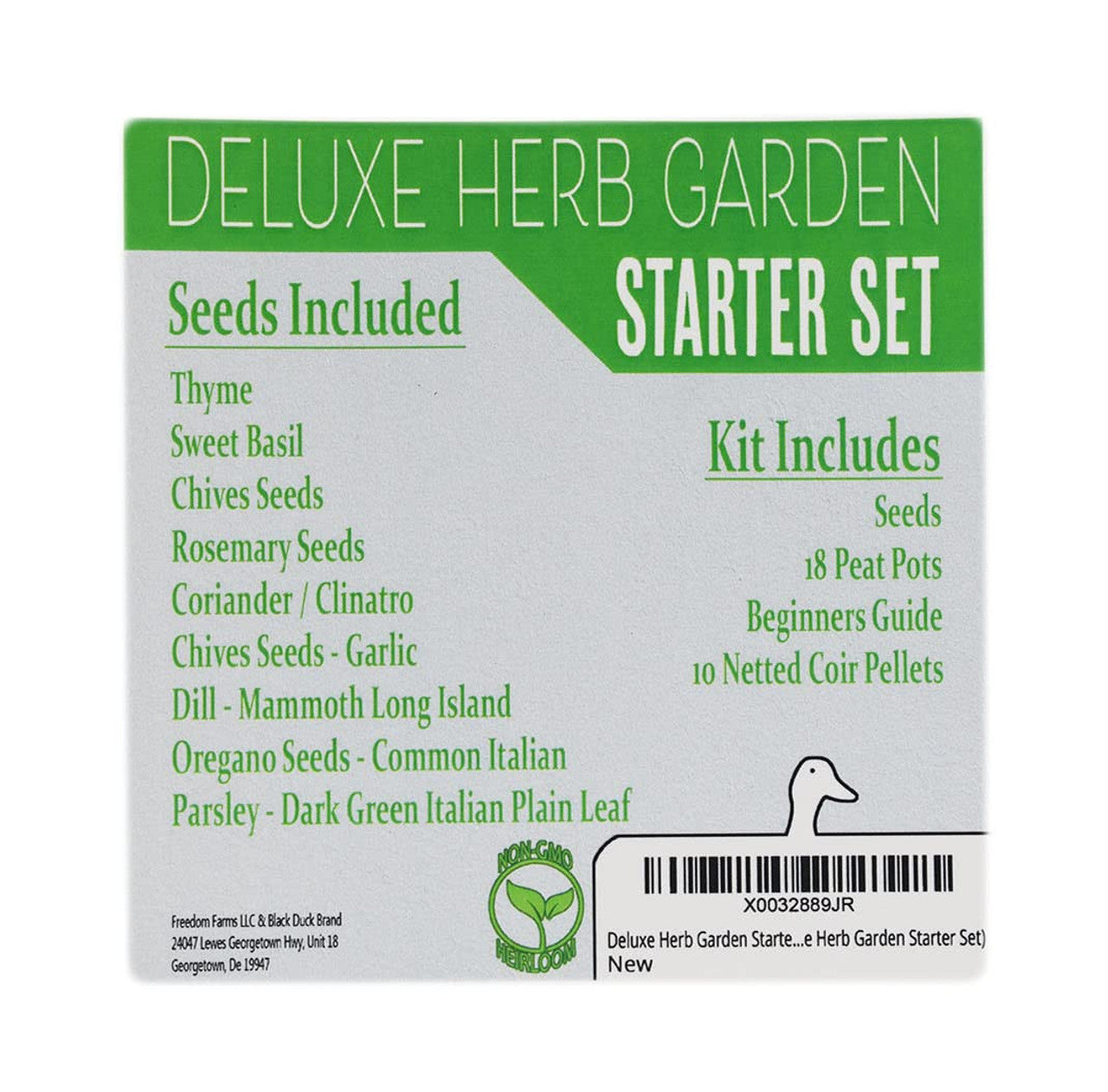 Deluxe Herb Garden Starter Kit - Includes: Seeds, Peat Pots, Netted Coir Pellets, and a Beginners Guide - Great for Beginners - Heirloom, Non-GMO