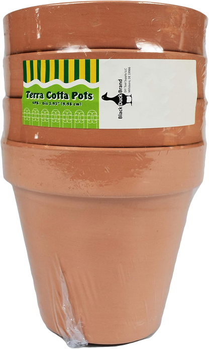 Set of Terra Cotta Pots Measuring - 3.75in x 3.93in - Quality Terra Cotta pots for Germination or Small Plants!