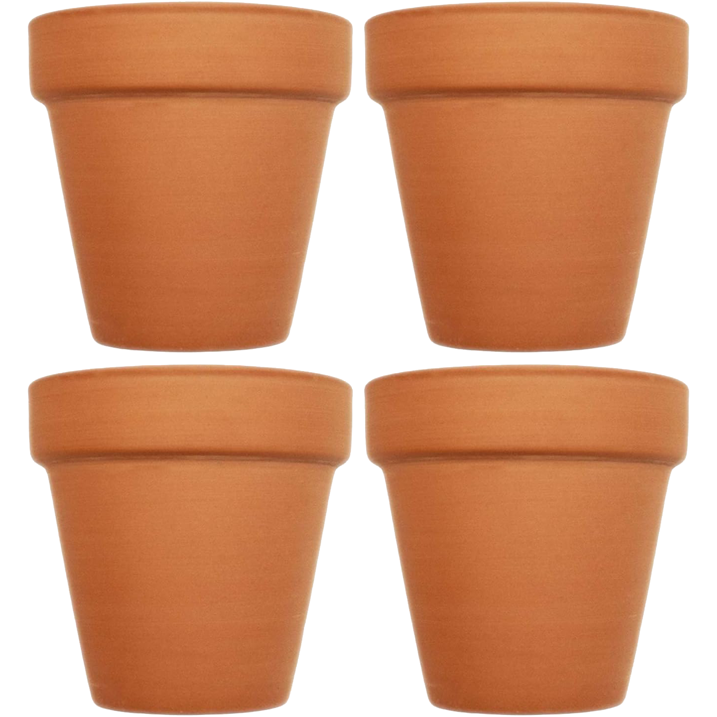 Set of Terra Cotta Pots Measuring - 3.75in x 3.93in - Quality Terra Cotta pots for Germination or Small Plants!