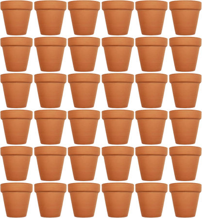 Set of Terra Cotta Pots Measuring - 2.5in x 2.5in - Quality Terra Cotta pots for Germination or Small Plants!