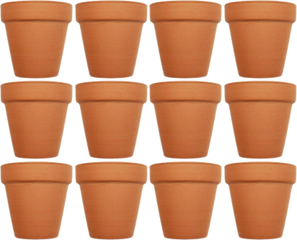 Set of Terra Cotta Pots Measuring - 3.75in x 3.93in - Quality Terra Cotta pots for Germination or Small Plants!