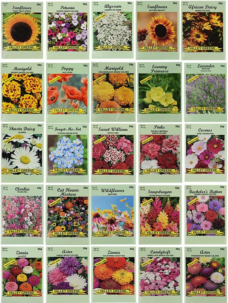 DISCOUNT - 2024 - Flower Seed Set - 25 Pack of Flower Seeds