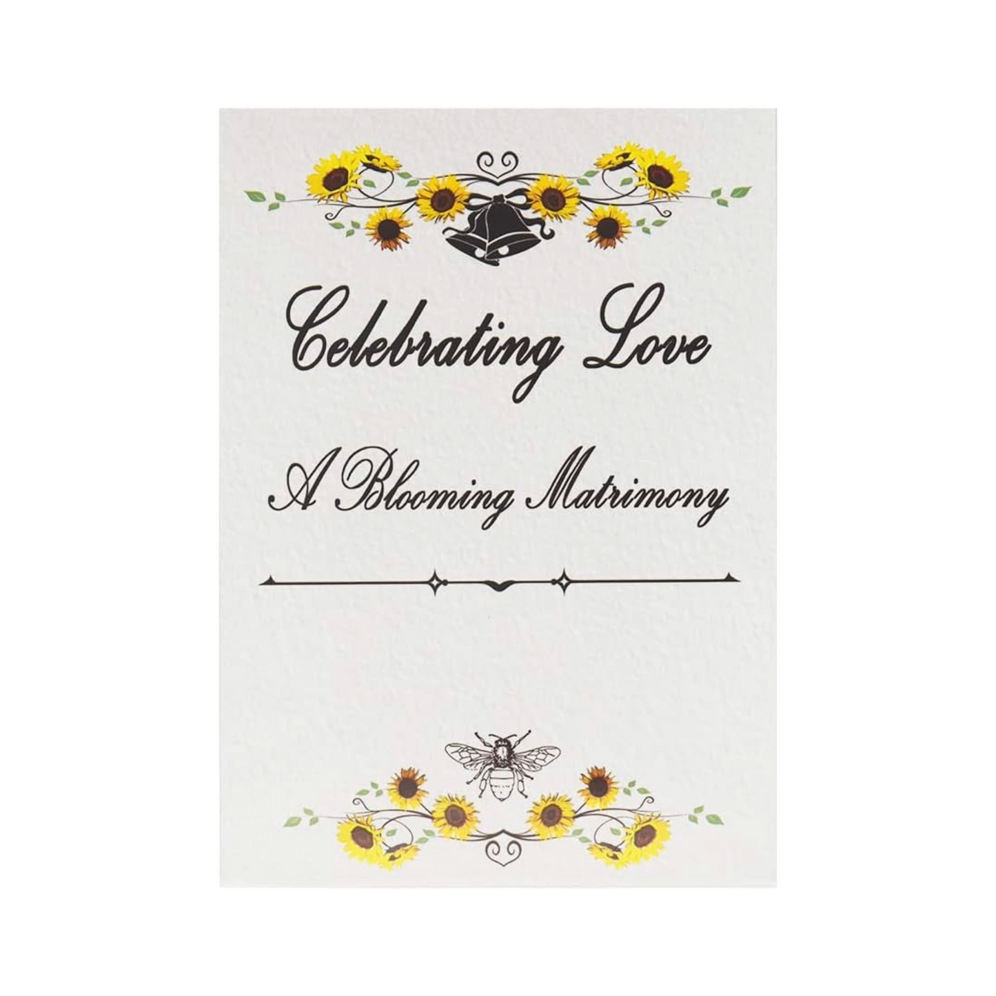 Sunflower Wedding Favor Seed Packets – 'Celebrating Love' & 'A Blooming Matrimony' – Meaningful Guest Keepsakes