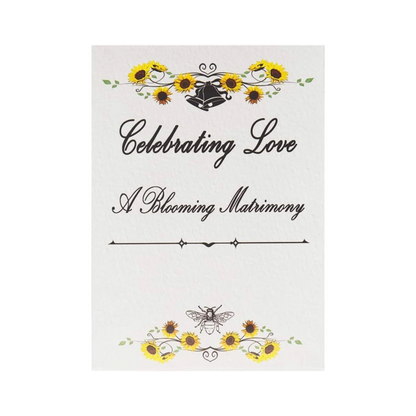 Sunflower Wedding Favor Seed Packets – 'Celebrating Love' & 'A Blooming Matrimony' – Meaningful Guest Keepsakes